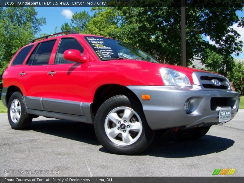 Canyon Red / Gray 2005 Hyundai Santa Fe LX 3.5 4WD