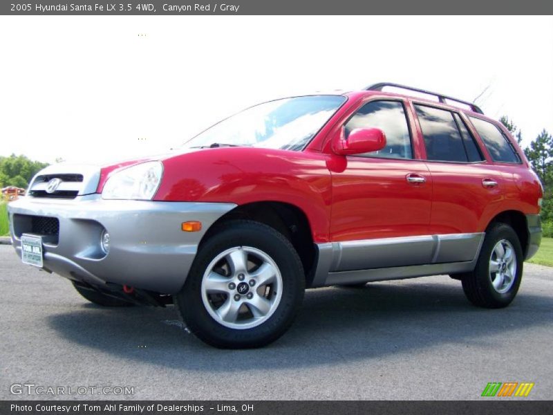 Canyon Red / Gray 2005 Hyundai Santa Fe LX 3.5 4WD