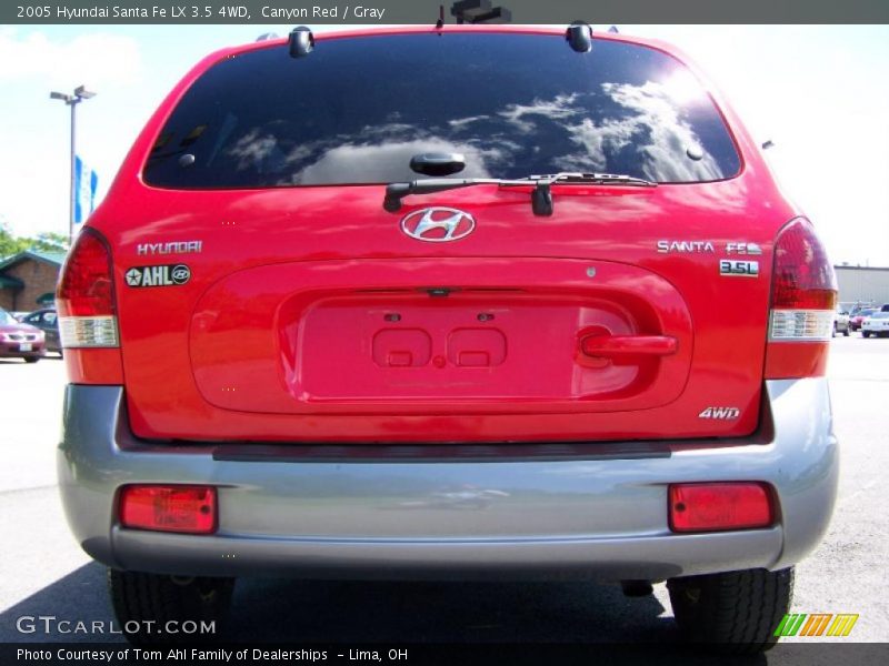 Canyon Red / Gray 2005 Hyundai Santa Fe LX 3.5 4WD