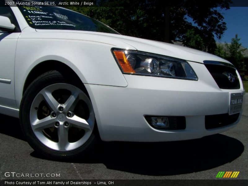 Arctic White / Beige 2007 Hyundai Sonata SE V6
