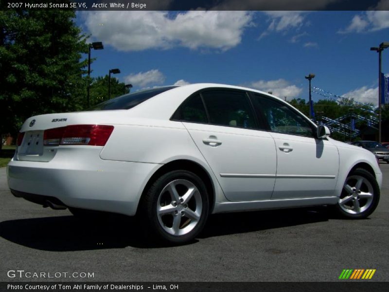 Arctic White / Beige 2007 Hyundai Sonata SE V6
