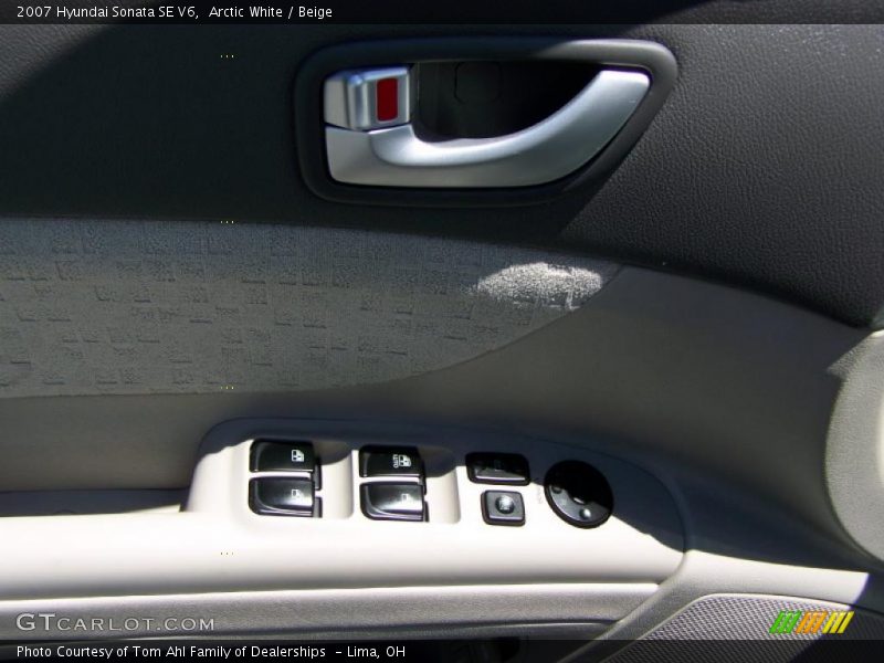 Arctic White / Beige 2007 Hyundai Sonata SE V6