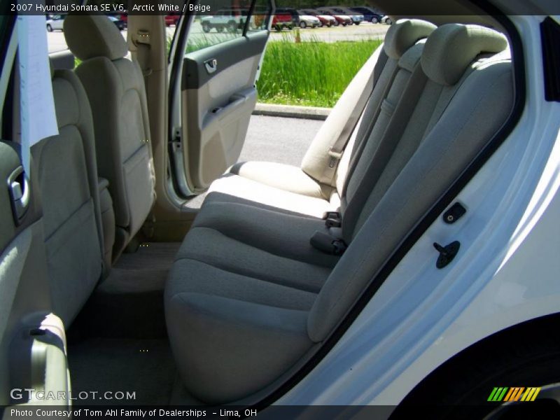 Arctic White / Beige 2007 Hyundai Sonata SE V6