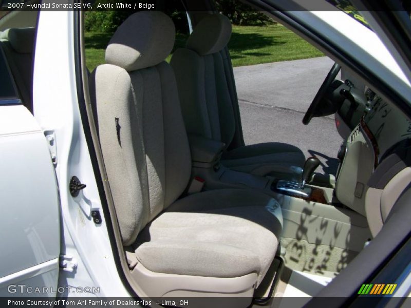 Arctic White / Beige 2007 Hyundai Sonata SE V6