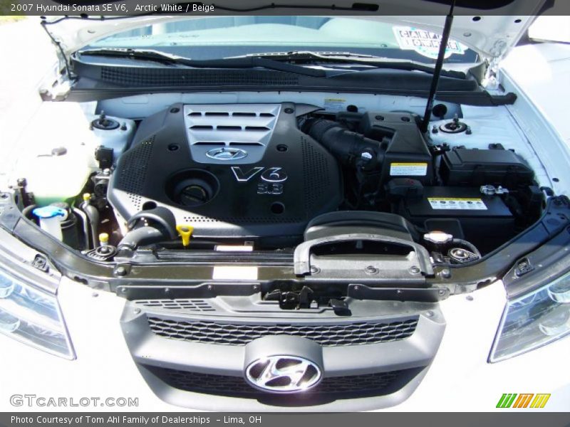 Arctic White / Beige 2007 Hyundai Sonata SE V6