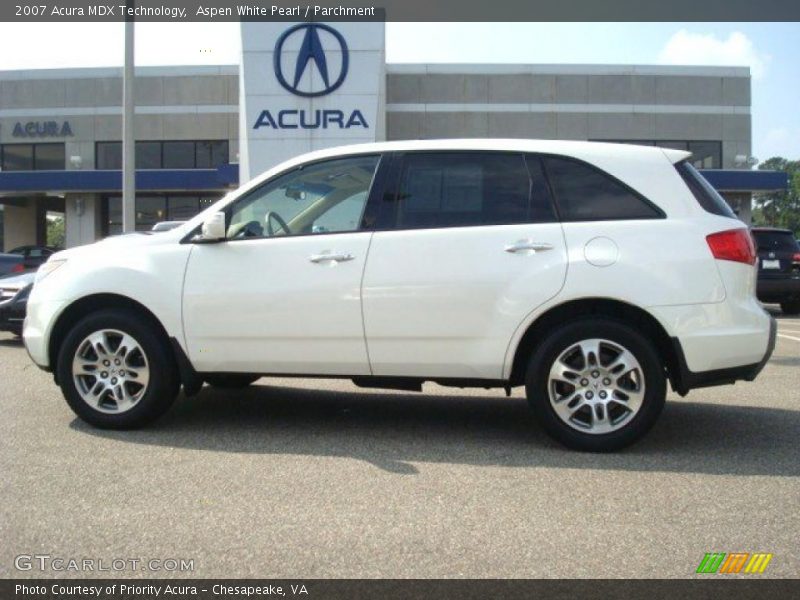 Aspen White Pearl / Parchment 2007 Acura MDX Technology
