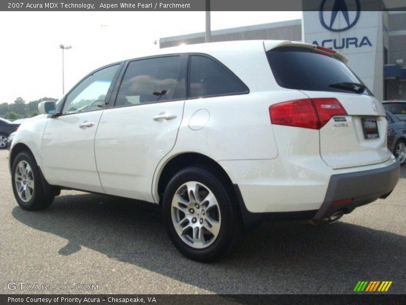 Aspen White Pearl / Parchment 2007 Acura MDX Technology