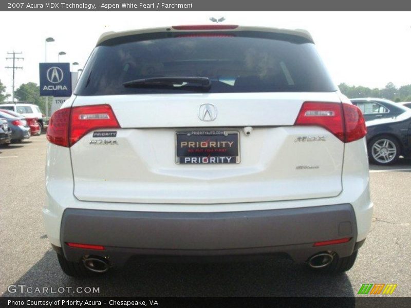 Aspen White Pearl / Parchment 2007 Acura MDX Technology