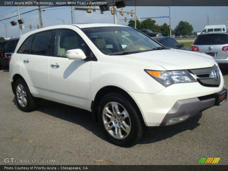 Aspen White Pearl / Parchment 2007 Acura MDX Technology