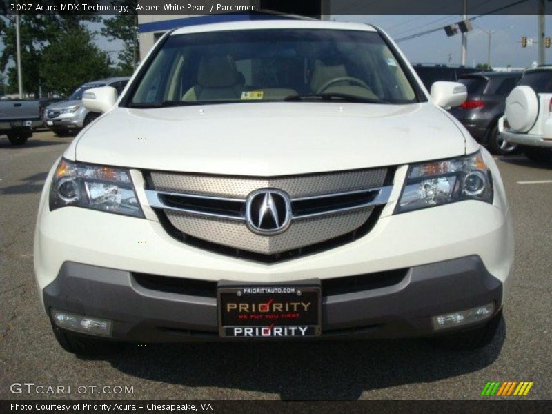Aspen White Pearl / Parchment 2007 Acura MDX Technology