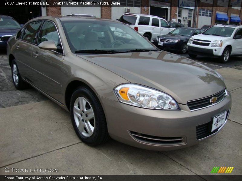 Amber Bronze Metallic / Neutral Beige 2007 Chevrolet Impala LS