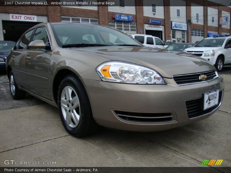 Amber Bronze Metallic / Neutral Beige 2007 Chevrolet Impala LS