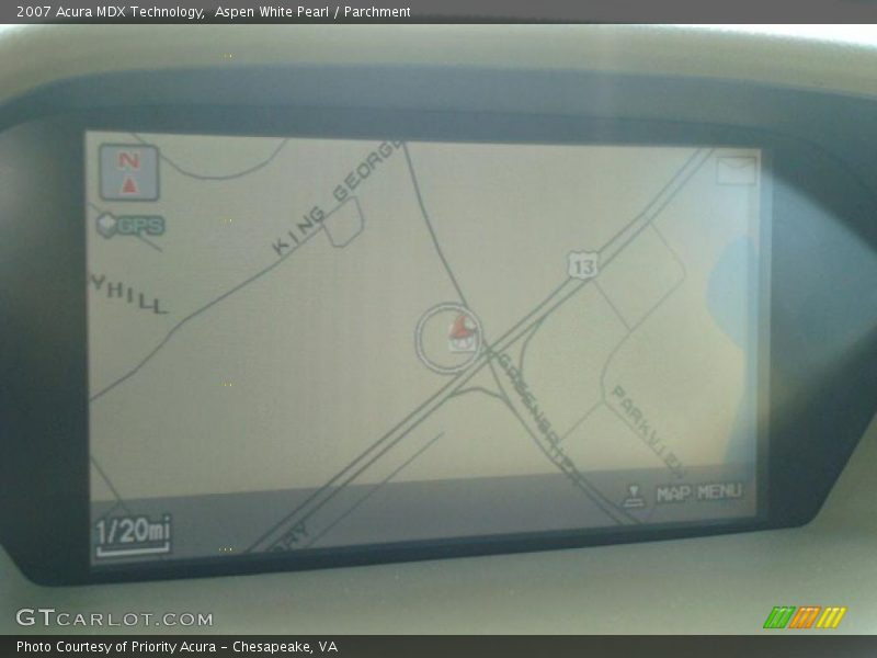 Aspen White Pearl / Parchment 2007 Acura MDX Technology