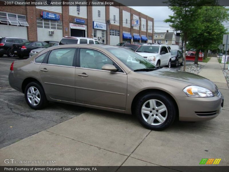 Amber Bronze Metallic / Neutral Beige 2007 Chevrolet Impala LS