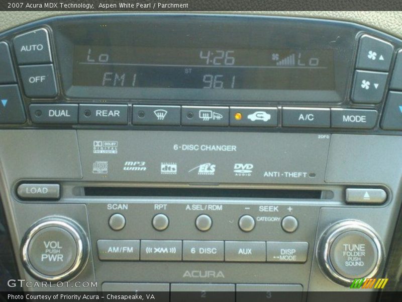 Aspen White Pearl / Parchment 2007 Acura MDX Technology