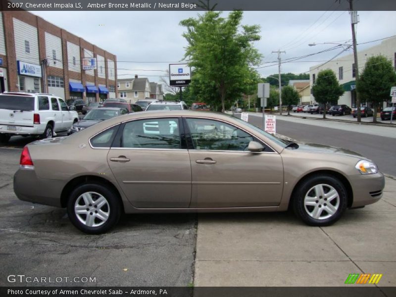 Amber Bronze Metallic / Neutral Beige 2007 Chevrolet Impala LS