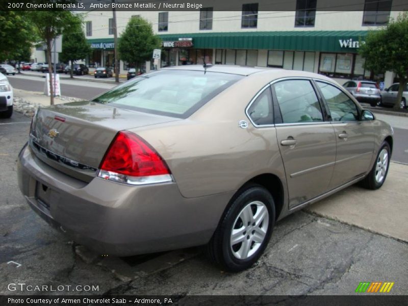 Amber Bronze Metallic / Neutral Beige 2007 Chevrolet Impala LS