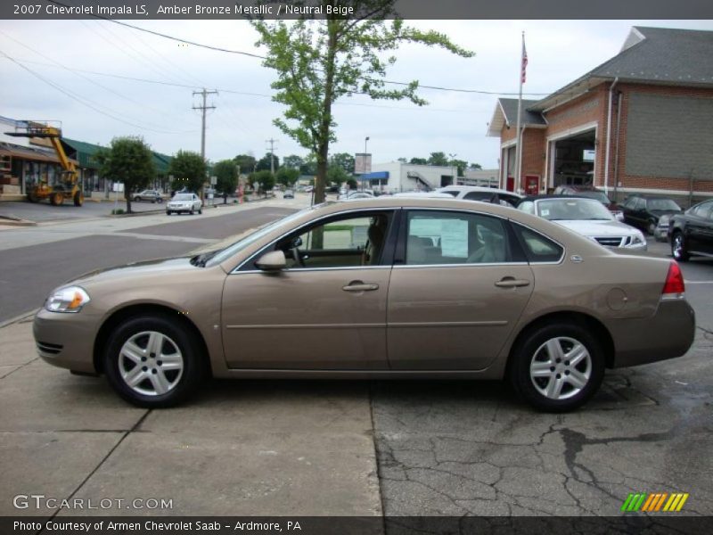 Amber Bronze Metallic / Neutral Beige 2007 Chevrolet Impala LS