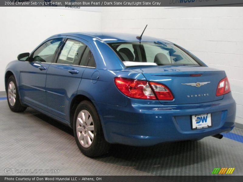 Marathon Blue Pearl / Dark Slate Gray/Light Slate Gray 2008 Chrysler Sebring LX Sedan