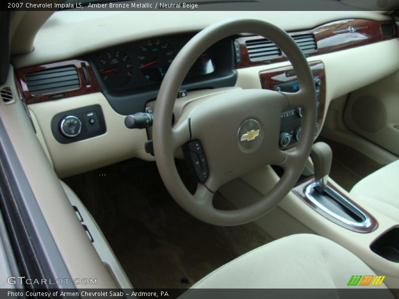 Amber Bronze Metallic / Neutral Beige 2007 Chevrolet Impala LS
