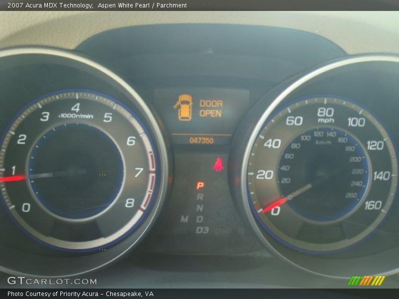 Aspen White Pearl / Parchment 2007 Acura MDX Technology