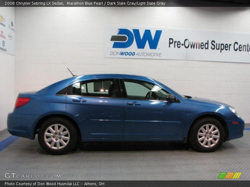 Marathon Blue Pearl / Dark Slate Gray/Light Slate Gray 2008 Chrysler Sebring LX Sedan