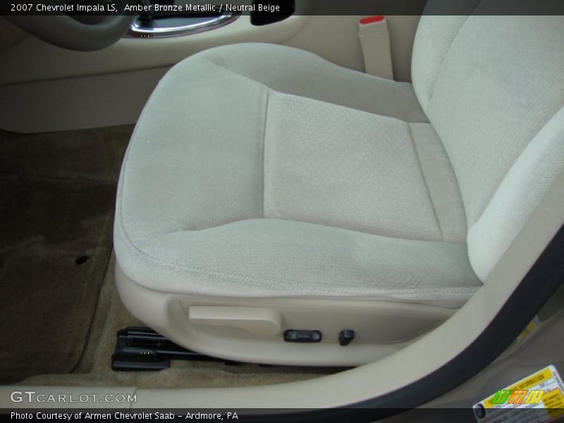 Amber Bronze Metallic / Neutral Beige 2007 Chevrolet Impala LS