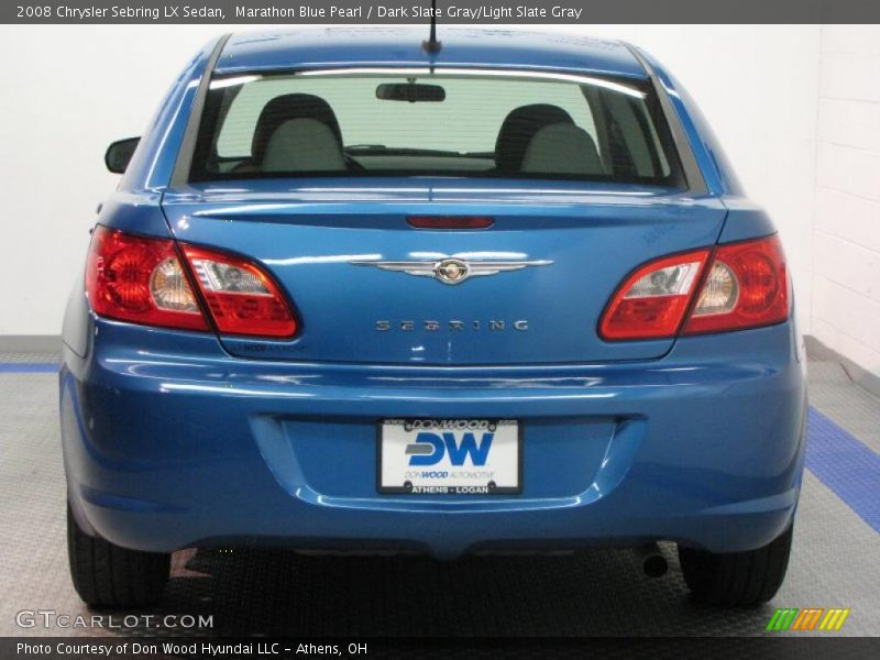 Marathon Blue Pearl / Dark Slate Gray/Light Slate Gray 2008 Chrysler Sebring LX Sedan