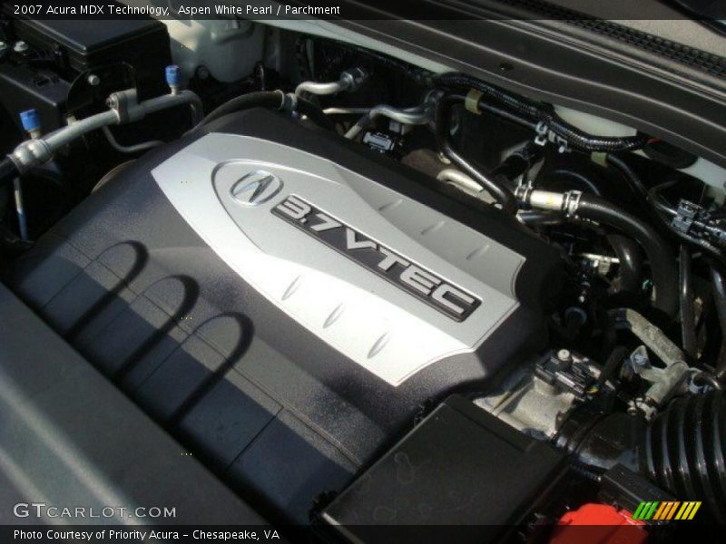 Aspen White Pearl / Parchment 2007 Acura MDX Technology