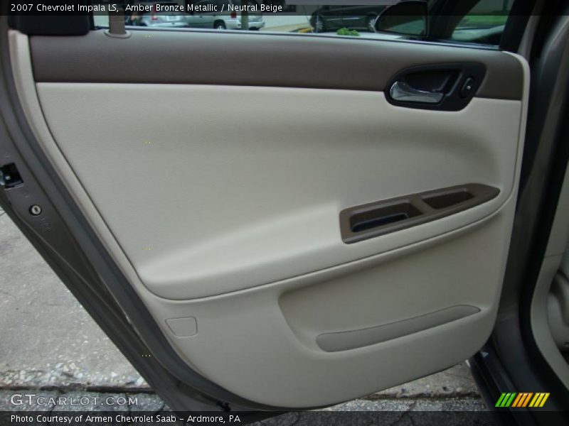 Amber Bronze Metallic / Neutral Beige 2007 Chevrolet Impala LS