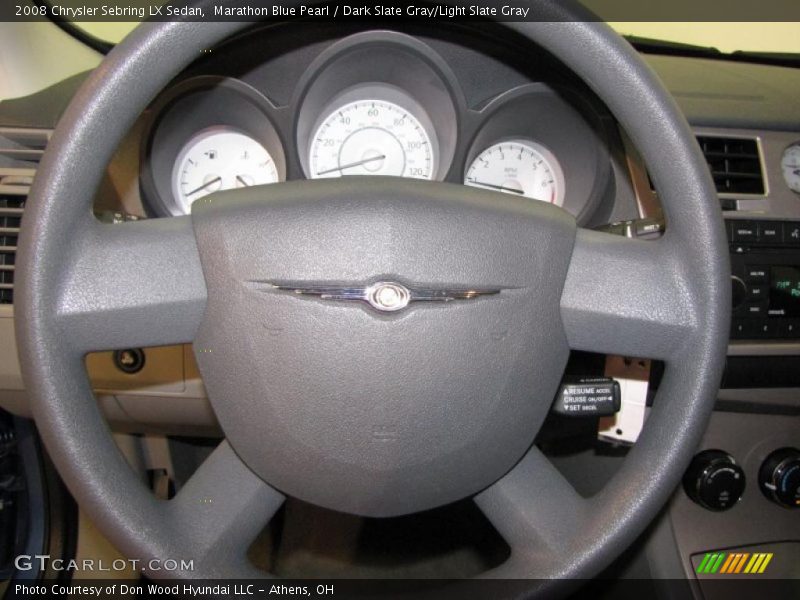 Marathon Blue Pearl / Dark Slate Gray/Light Slate Gray 2008 Chrysler Sebring LX Sedan
