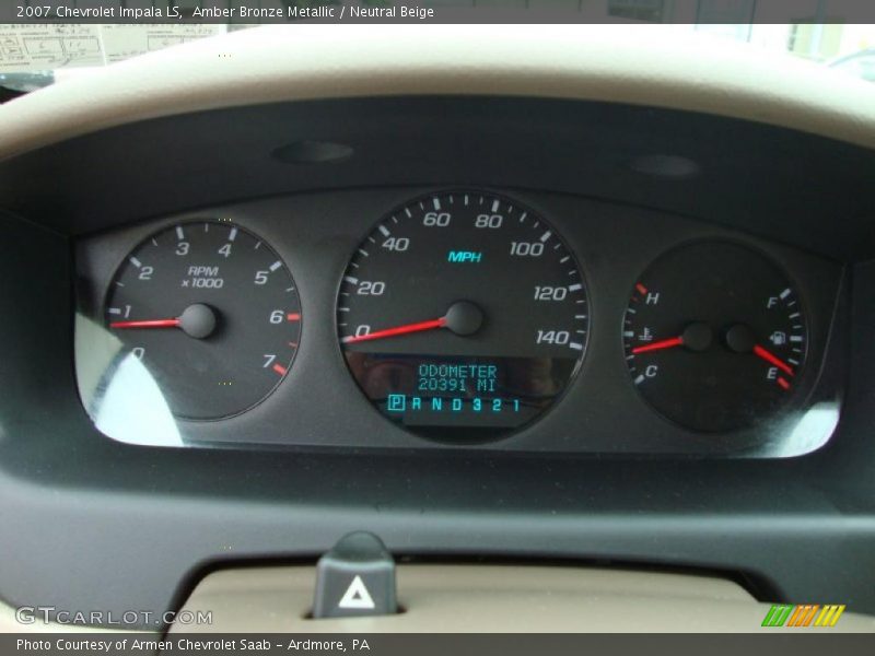 Amber Bronze Metallic / Neutral Beige 2007 Chevrolet Impala LS