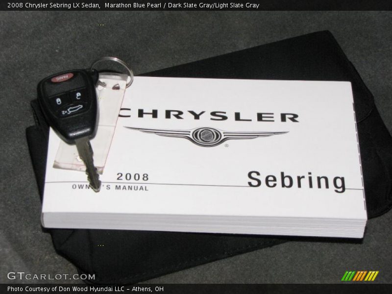 Marathon Blue Pearl / Dark Slate Gray/Light Slate Gray 2008 Chrysler Sebring LX Sedan