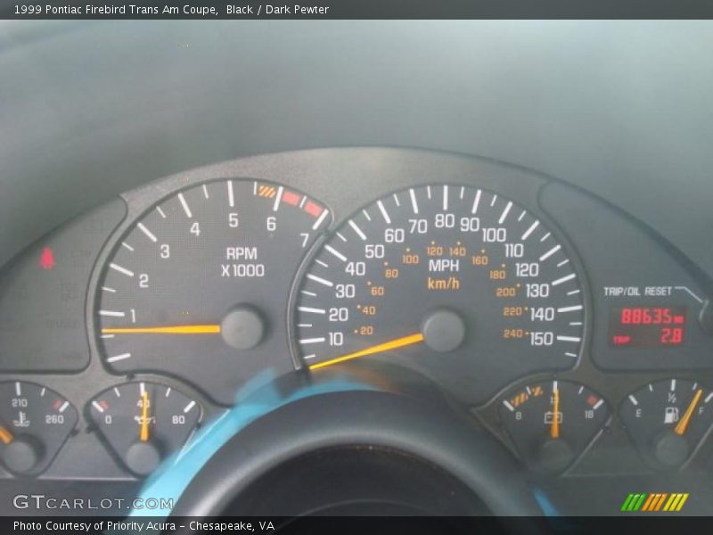 Black / Dark Pewter 1999 Pontiac Firebird Trans Am Coupe