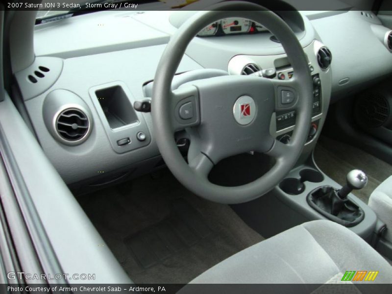 Storm Gray / Gray 2007 Saturn ION 3 Sedan