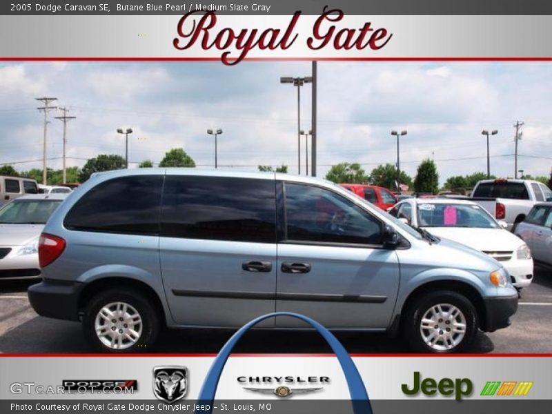 Butane Blue Pearl / Medium Slate Gray 2005 Dodge Caravan SE