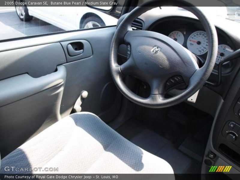 Butane Blue Pearl / Medium Slate Gray 2005 Dodge Caravan SE