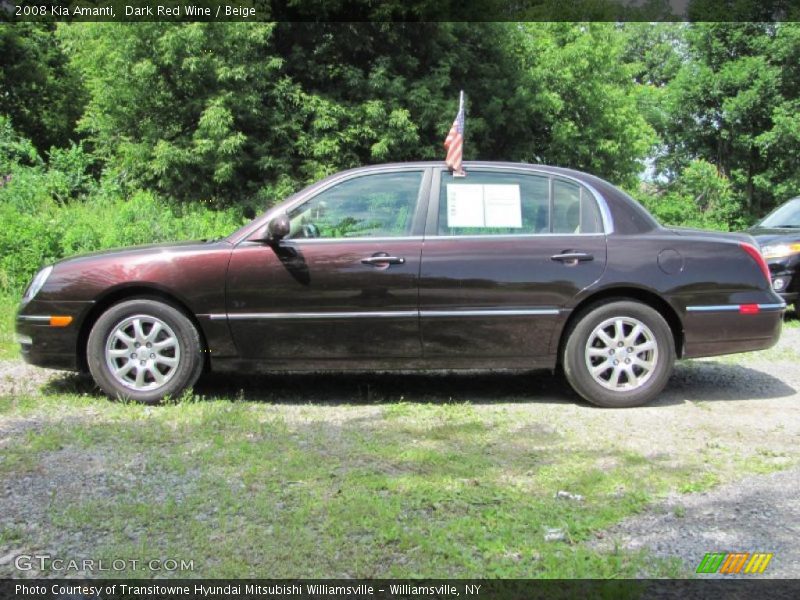Dark Red Wine / Beige 2008 Kia Amanti