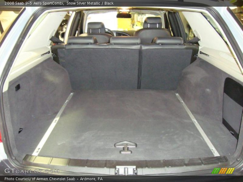 Snow Silver Metallic / Black 2008 Saab 9-5 Aero SportCombi
