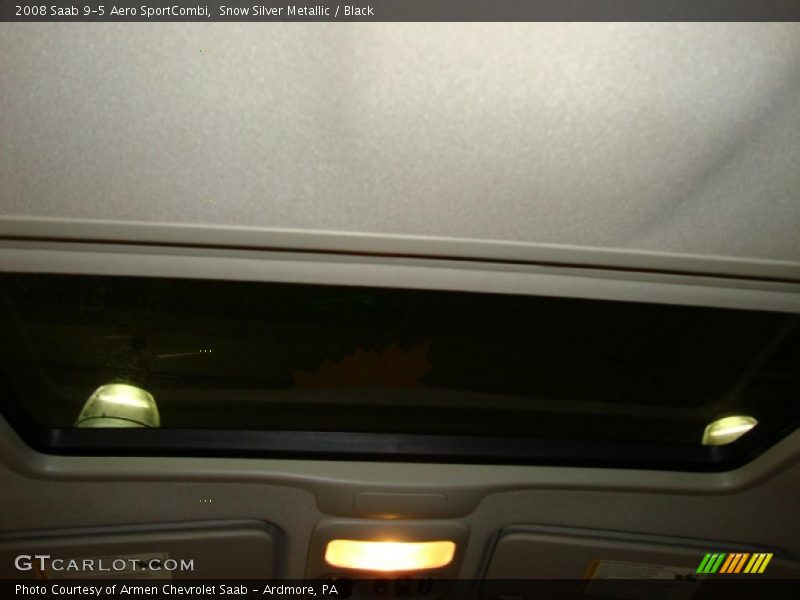 Snow Silver Metallic / Black 2008 Saab 9-5 Aero SportCombi