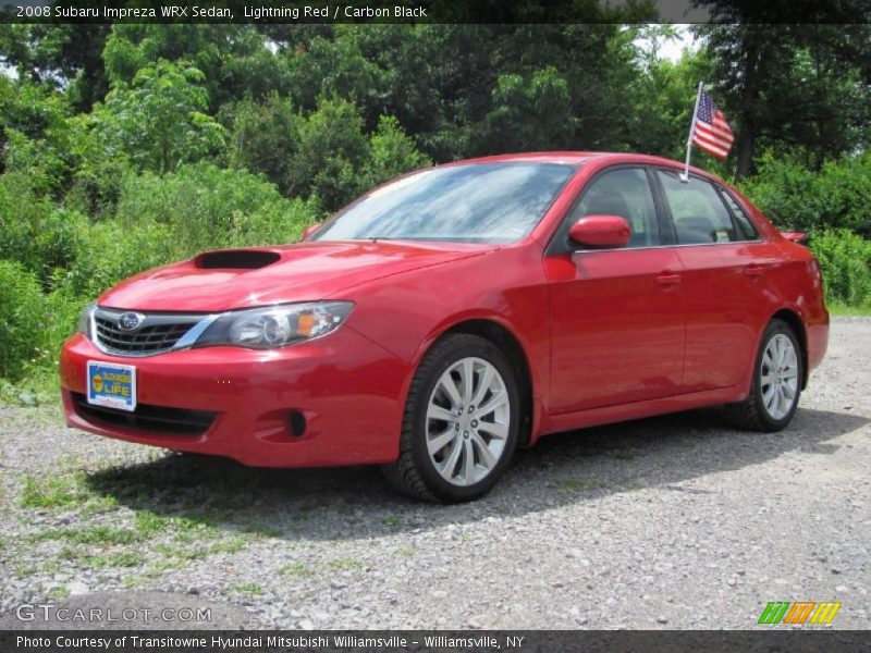 Lightning Red / Carbon Black 2008 Subaru Impreza WRX Sedan