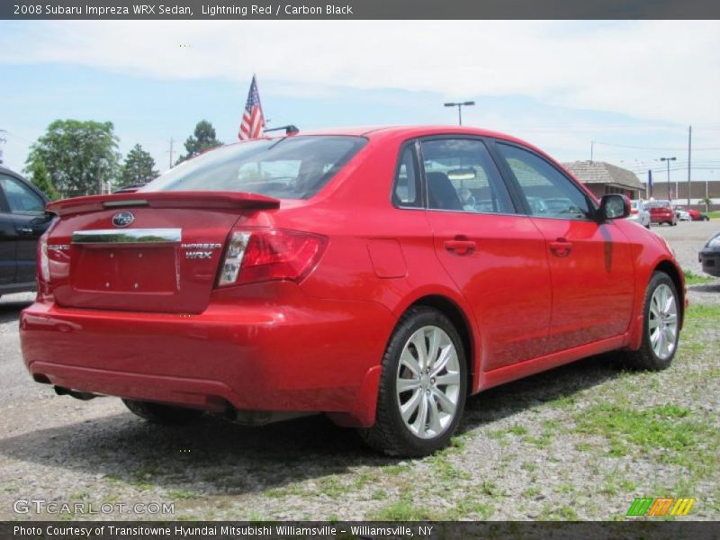 Lightning Red / Carbon Black 2008 Subaru Impreza WRX Sedan