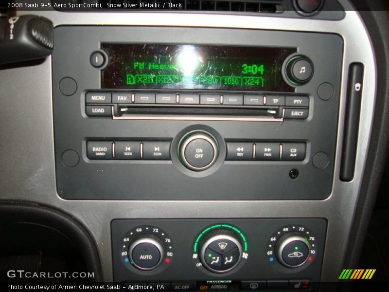 Snow Silver Metallic / Black 2008 Saab 9-5 Aero SportCombi
