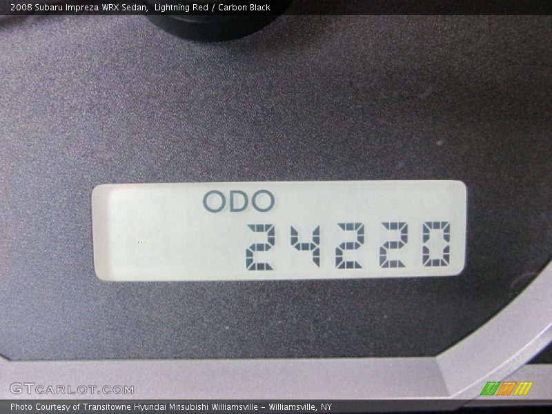Lightning Red / Carbon Black 2008 Subaru Impreza WRX Sedan