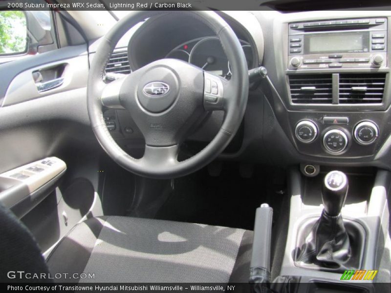 Lightning Red / Carbon Black 2008 Subaru Impreza WRX Sedan