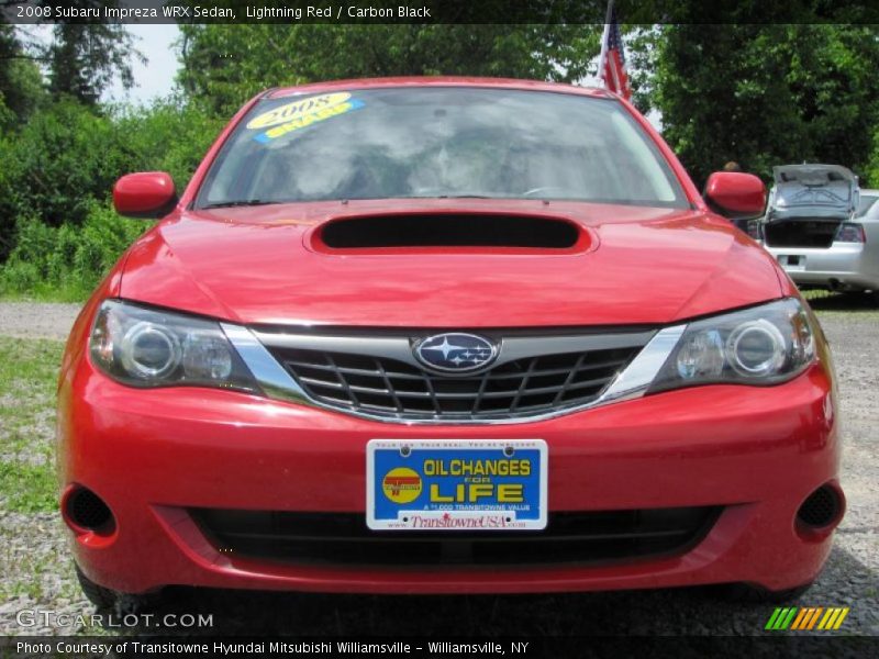 Lightning Red / Carbon Black 2008 Subaru Impreza WRX Sedan