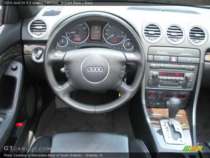 Brilliant Black / Black 2004 Audi S4 4.2 quattro Cabriolet