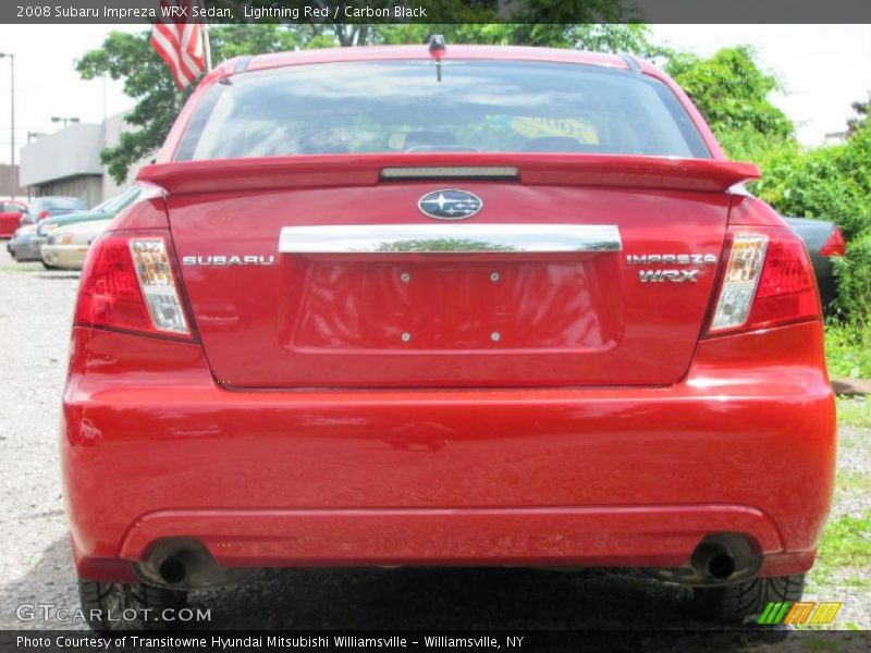 Lightning Red / Carbon Black 2008 Subaru Impreza WRX Sedan
