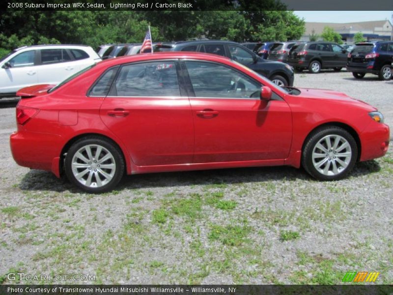 Lightning Red / Carbon Black 2008 Subaru Impreza WRX Sedan