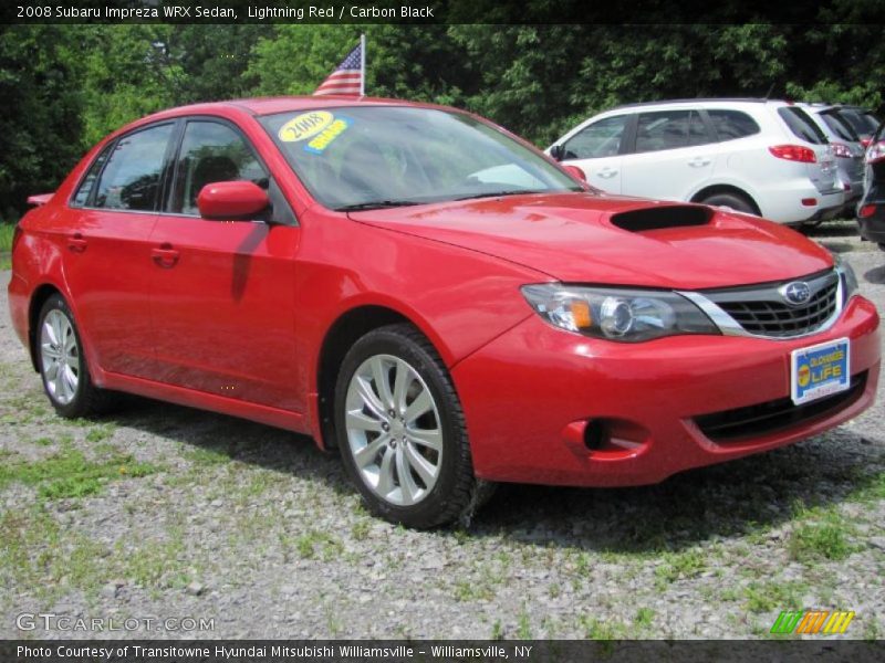 Lightning Red / Carbon Black 2008 Subaru Impreza WRX Sedan